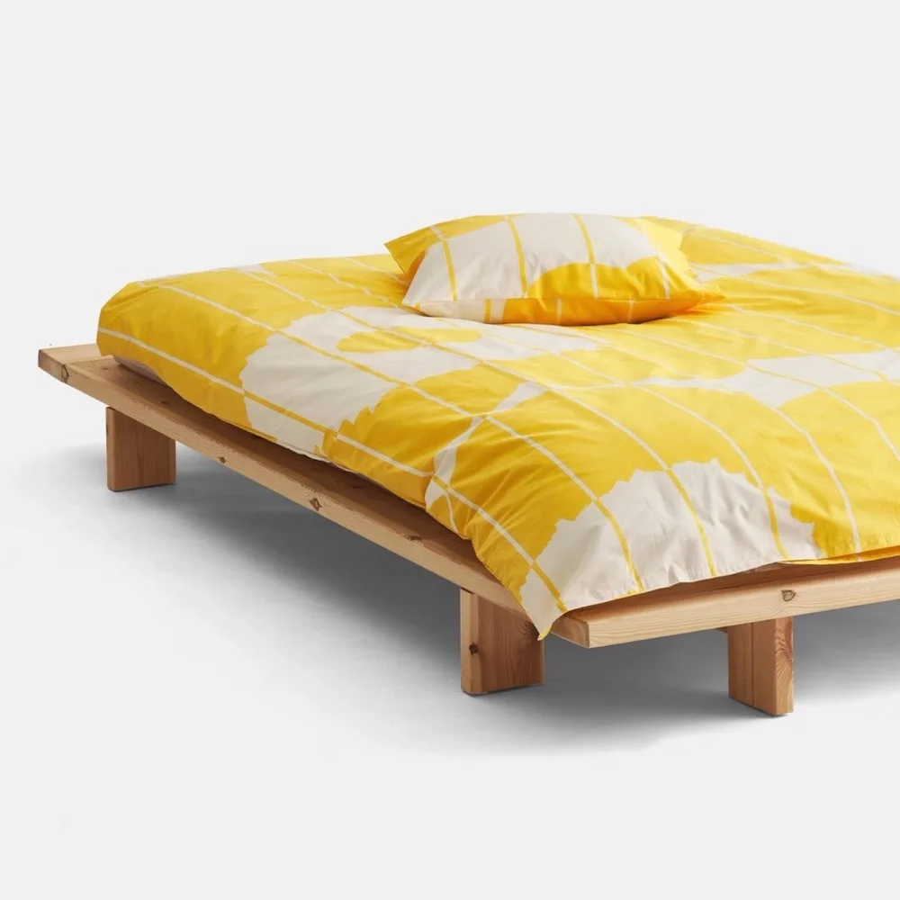 ReturneMarimekko Yellow and White Duvet Cover Queen w/2 shams FREE SHIP No offer